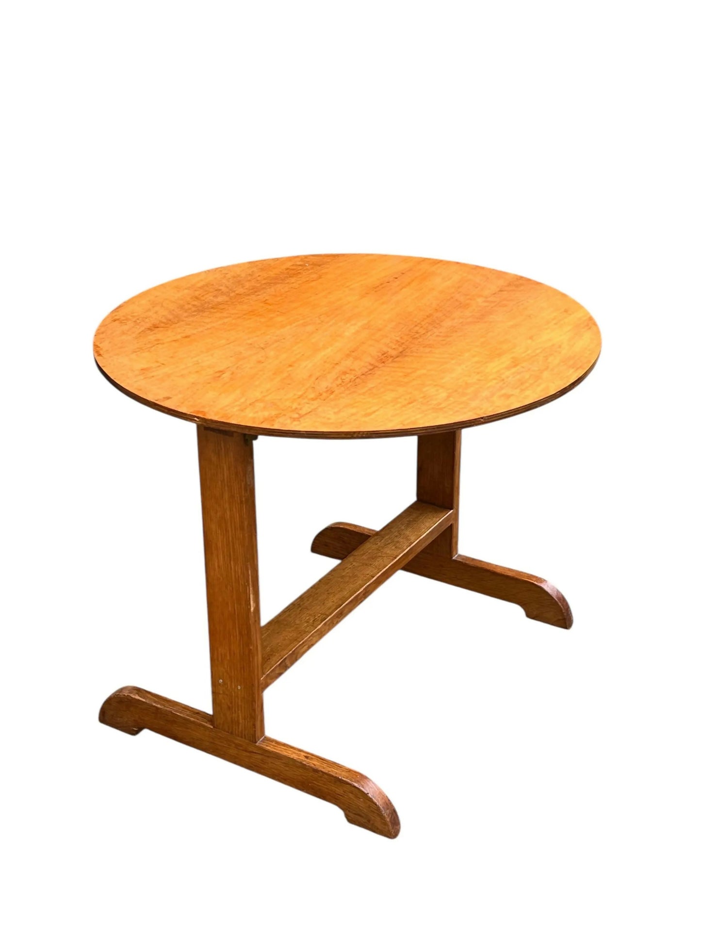 Art Deco tilt top light Oak side table