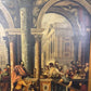 Large Antique Oleograph Biblical Scene Picture in Gilt Frame – Ornate Gilt Frame