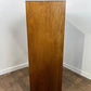 Vintage Oak Tallboy Wardrobe with Drawer Over Cupboard