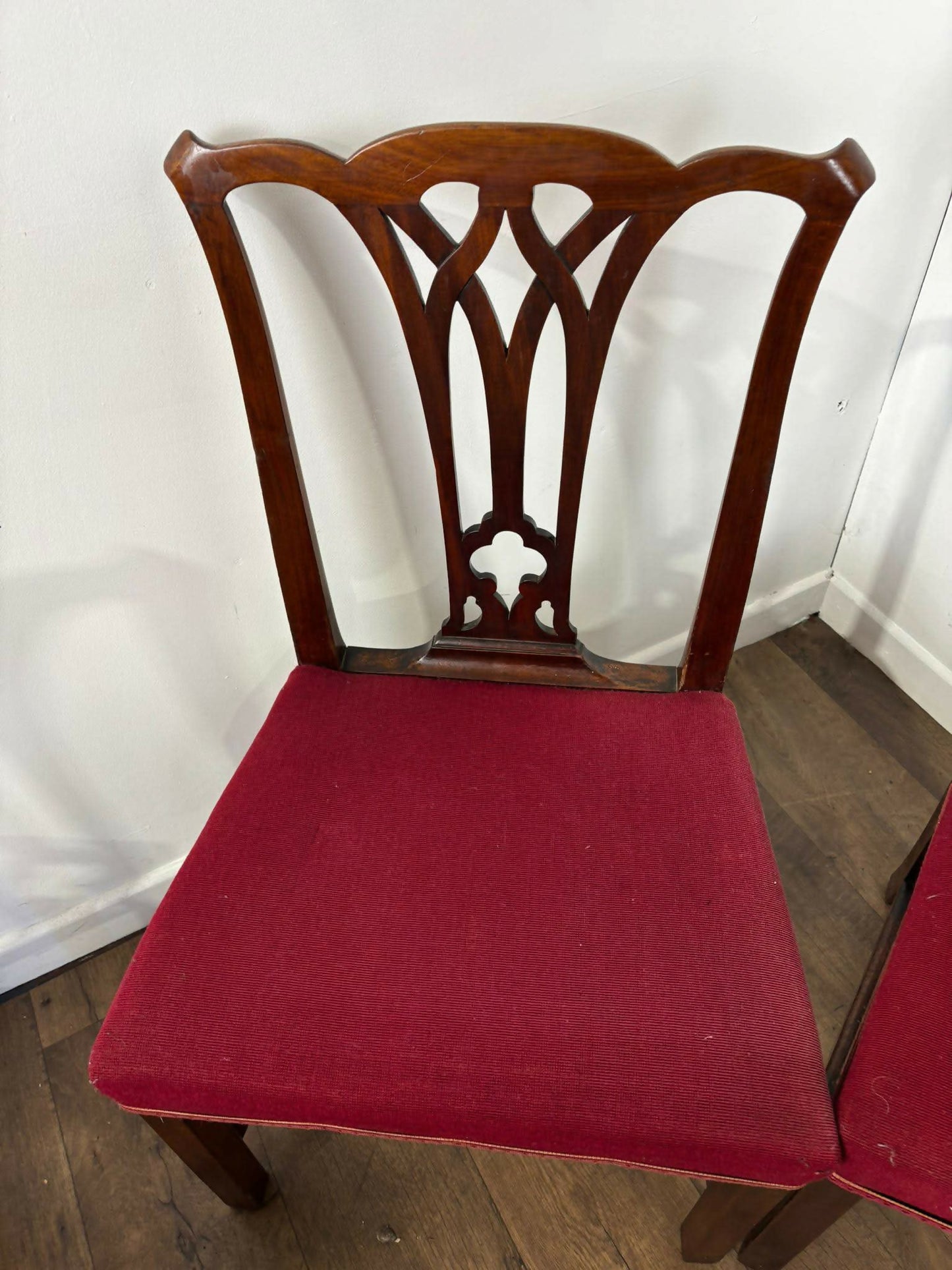 Vintage Set of Four Georgian Style Mahogany Dining Chairs
