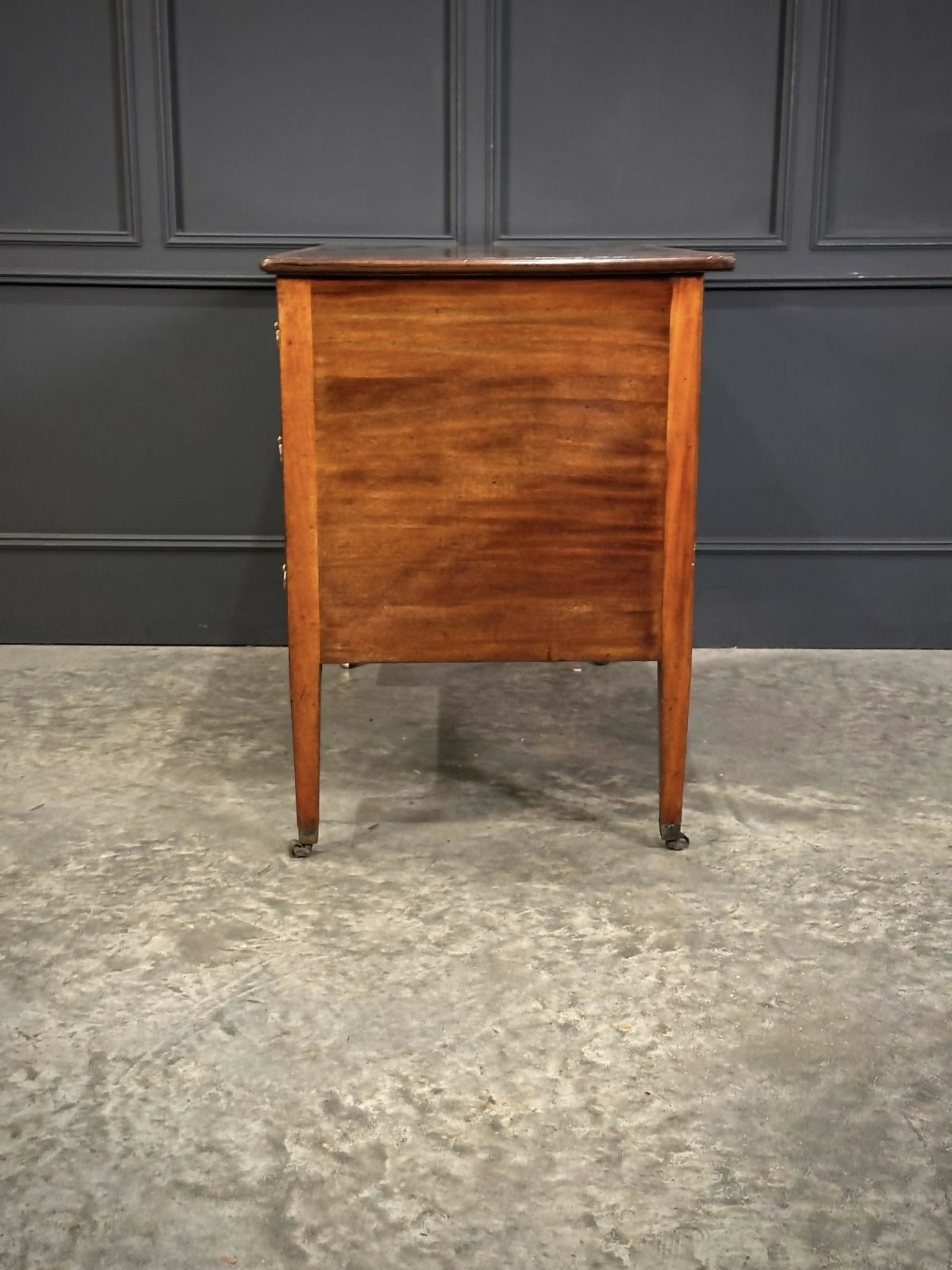 18th Century Marquetry Inlaid Mahogany Writing Desk