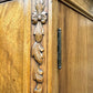 Carved Walnut and Maple Three Door Wardrobe Berick Furniture