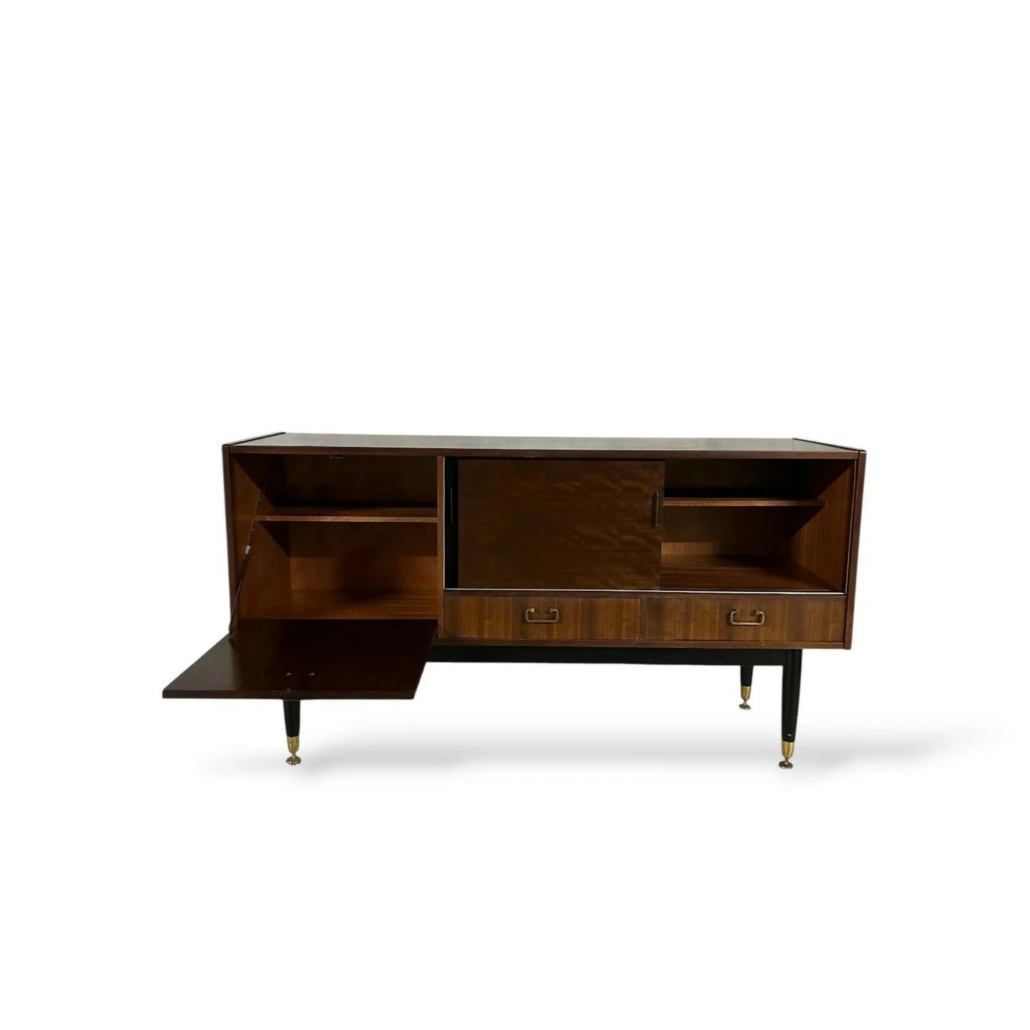 Mid Century E. Gomme G Plan Sideboard – Vintage Teak Cabinet with Sliding Doors & Drawers