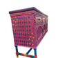 Boho Statement Cabinet. Hand Painted Vintage Sideboard. Colourful One of a Kind Furniture.