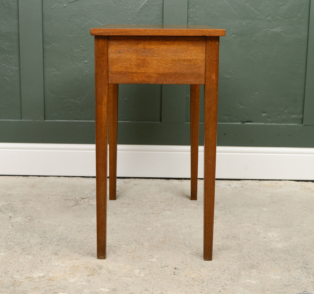 Mid Century Teak Console Table Side Table with Red Handle - 1960s