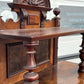 Vintage Walnut Bookcase / Cupboard With Fitted Shelves & Drawer