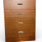 Vintage 4 Drawer Chest of Drawers by Homeworthy Mid Century Teak Effect 88cm
