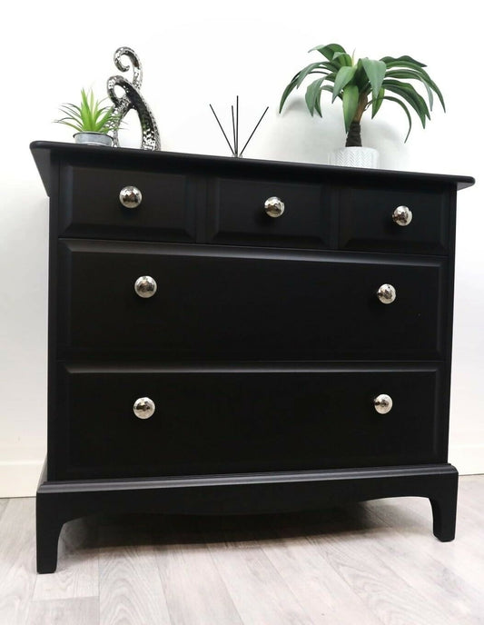 Stag Minstrel Chest Of 5 Drawers In Black