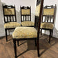 Set Of Four Edwardian High Back Dining Chairs