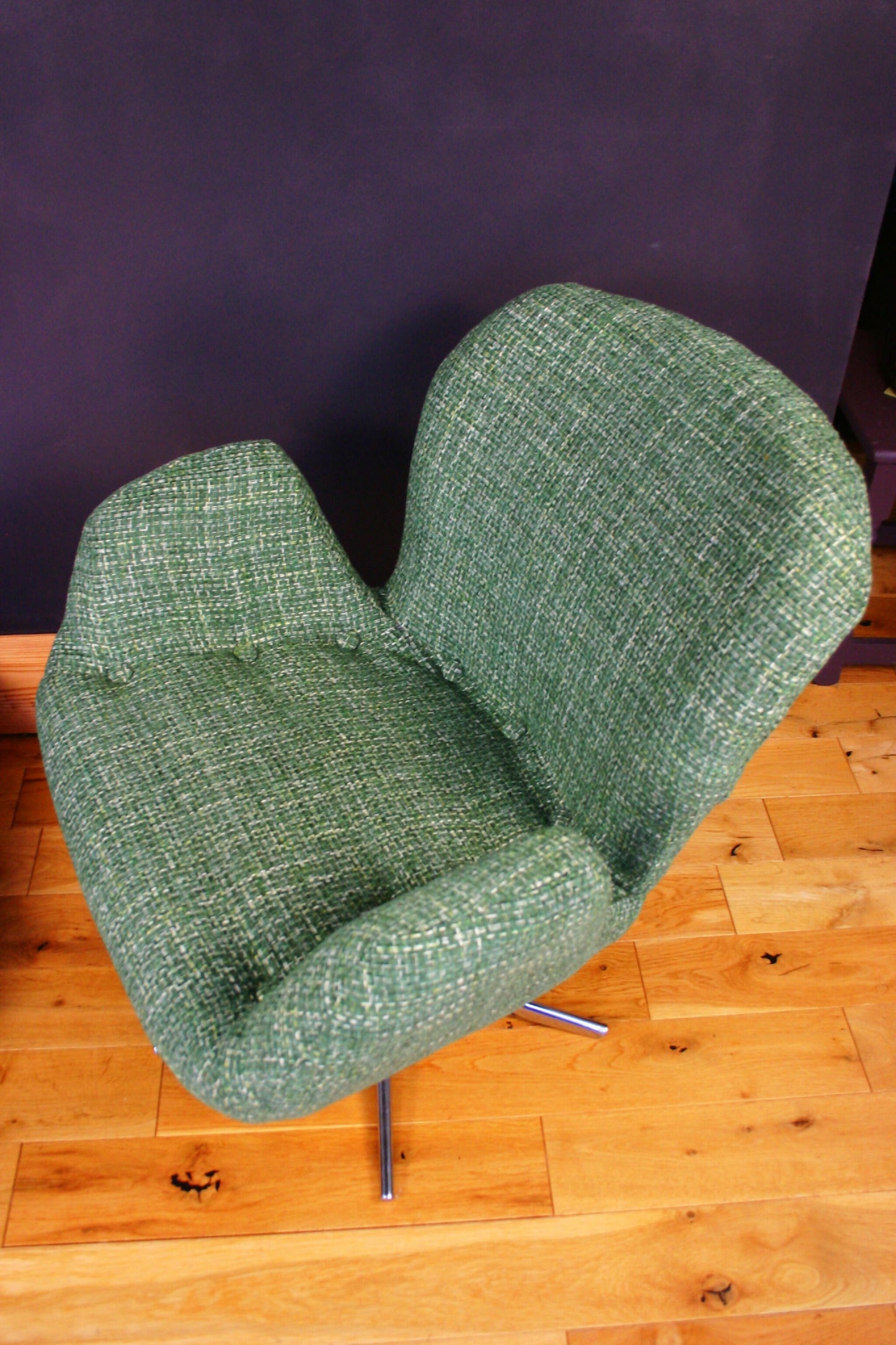 1970s Hungarian Mid Century Swivel Armchair – newly Reupholstered