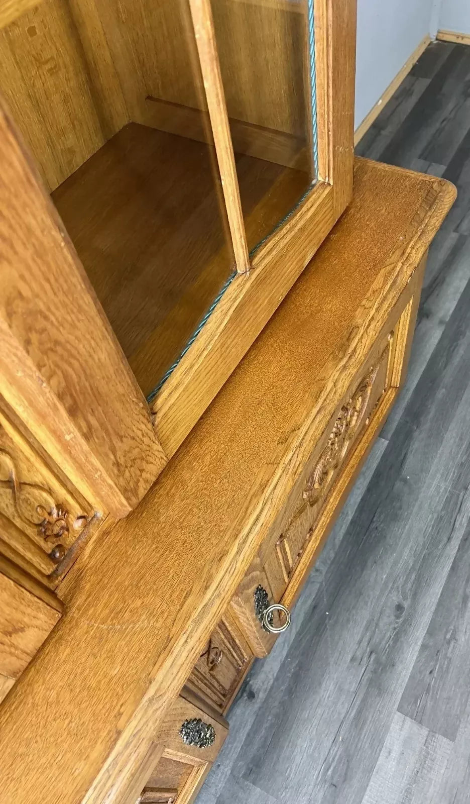 Bookcase Vintage French Louis XIV Style Display Cabinet Sideboard LOT 4479