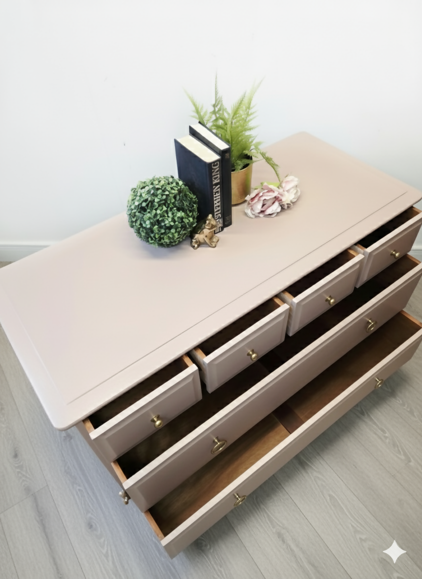 Stag Minstrel Chest of Drawers in pink