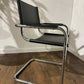 Contemporary Chrome & Faux Leather Armchair