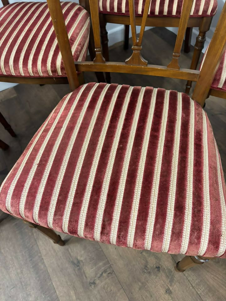 Set of Six Reproduction Mahogany Dining Chairs