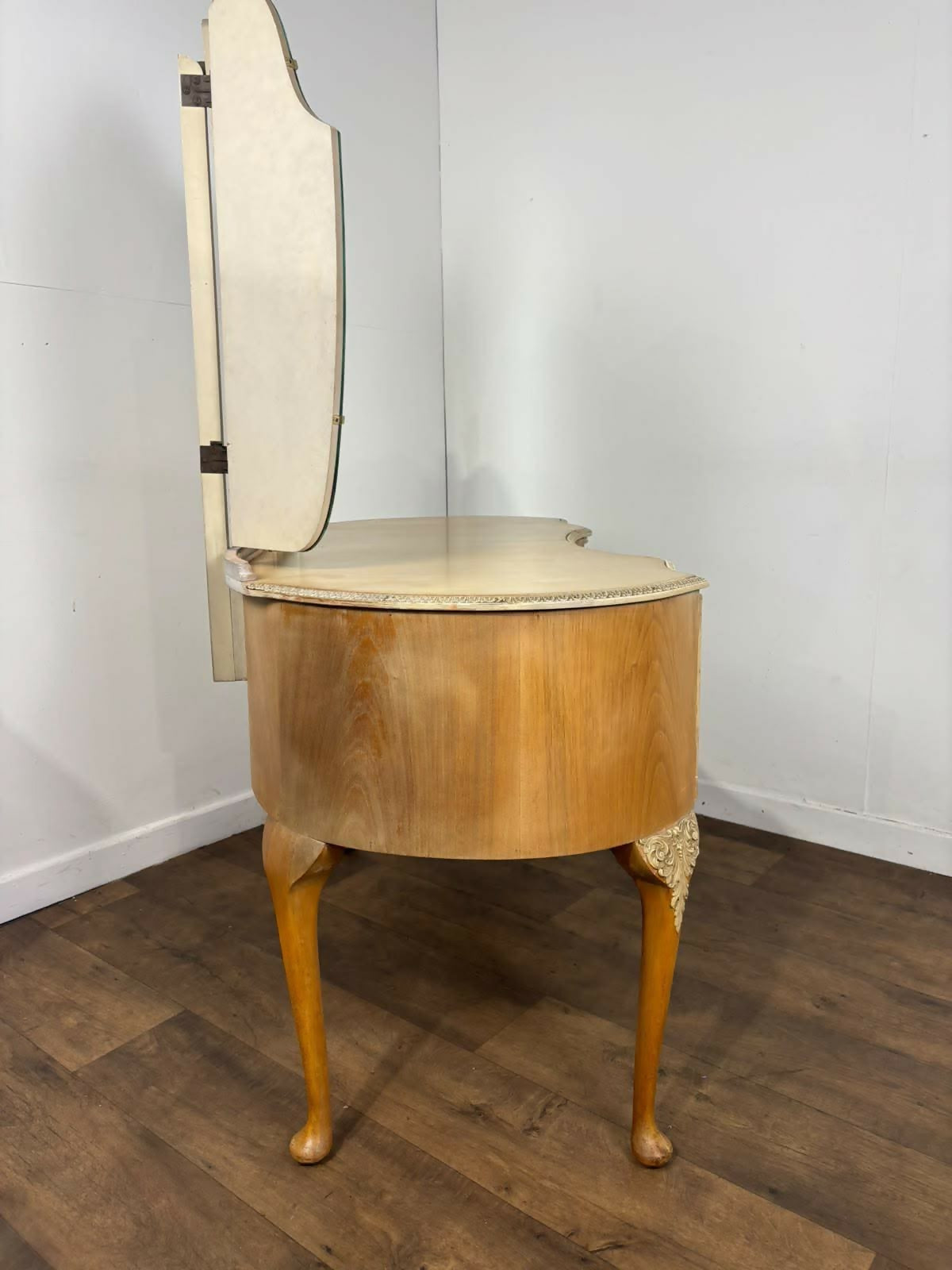 Vintage Walnut Triptych Dressing Table