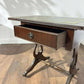 Vintage Mahogany Drop-Leaf Coffee Table with Tooled Leather Top