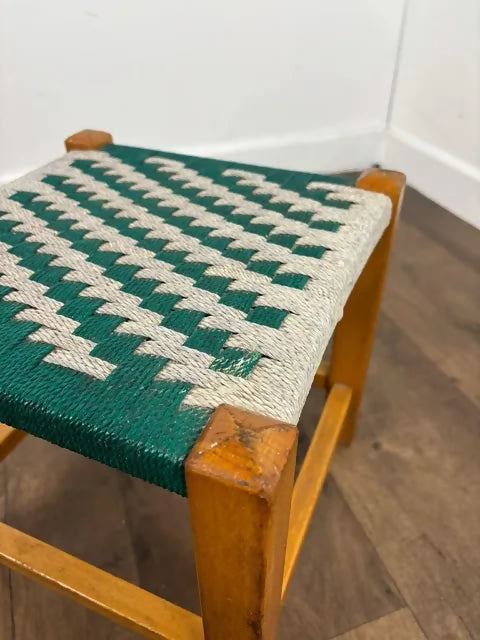 Vintage Oak Framed Stool