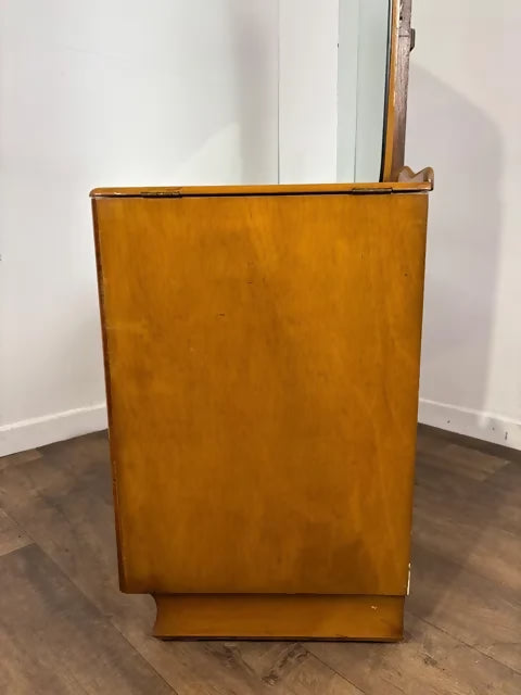 Vintage Art Deco Walnut Wilkin Dressing Table