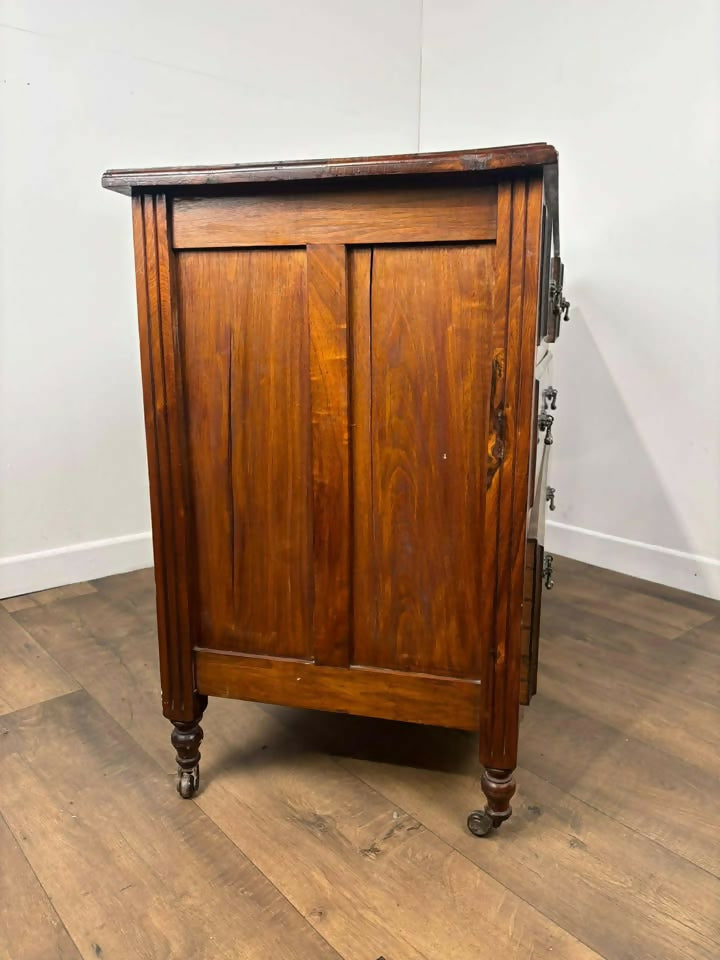 Edwardian Burr Walnut Fronted Drawers