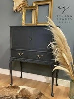 Dark grey drinks cocktail cabinet