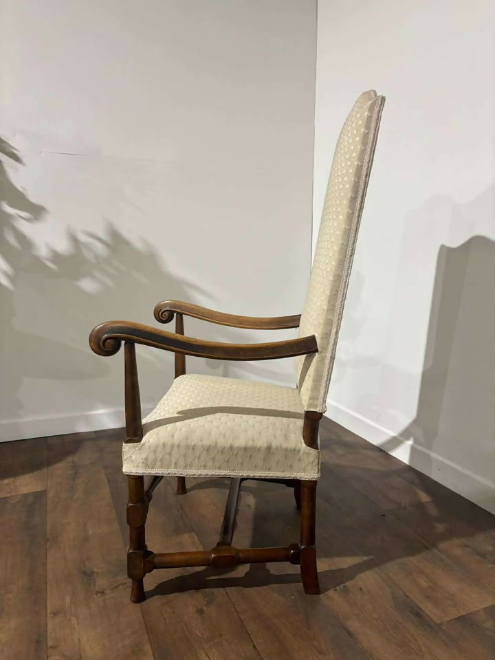 Early 20th Century Oak Framed Hump Back Side Chair