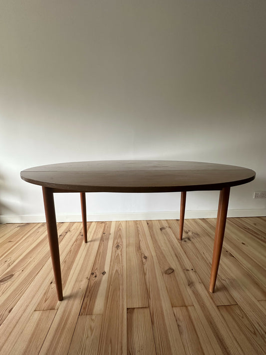 Schreiber Mid Century Drop Leaf Dining Table Vintage