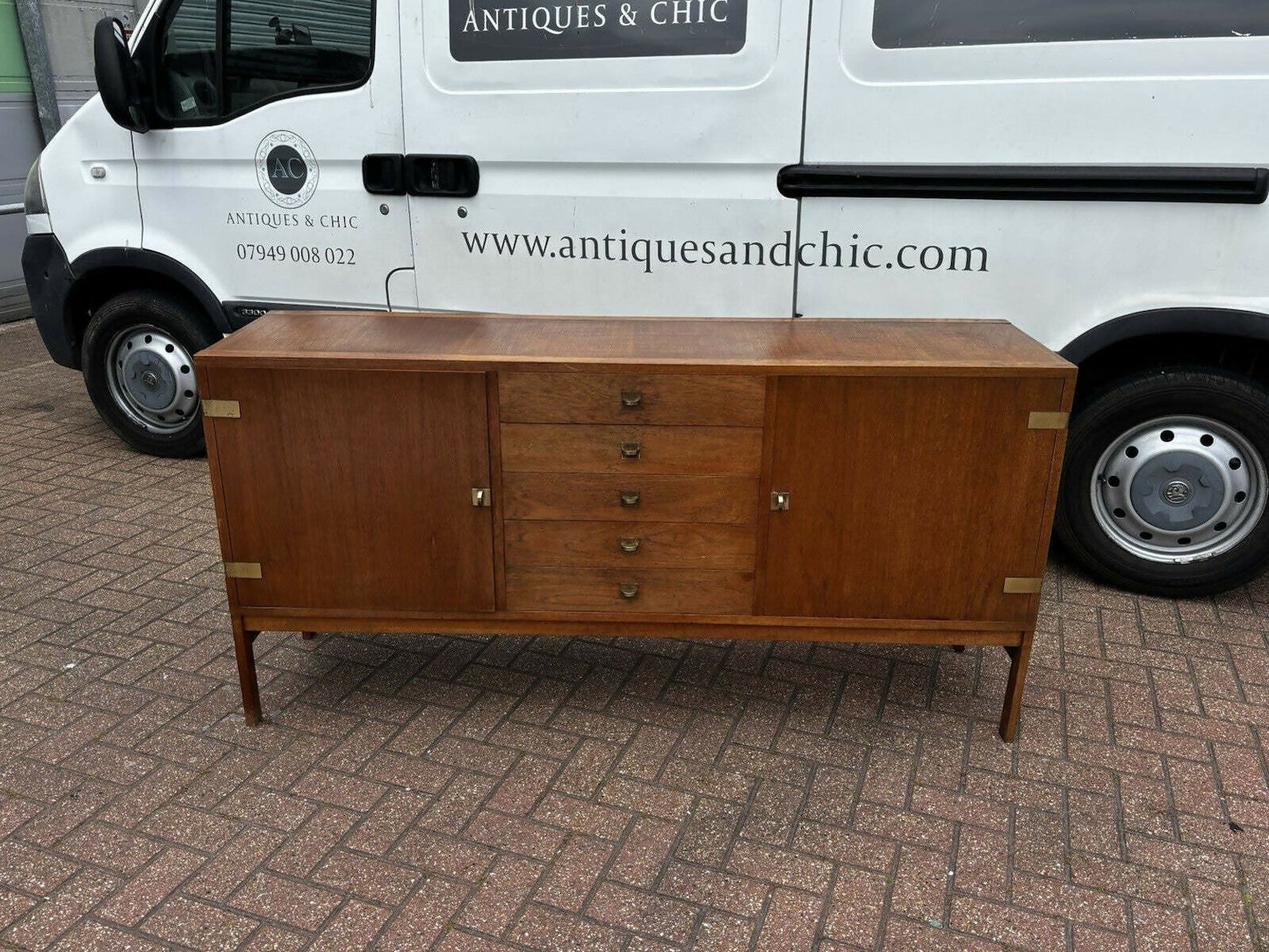 Mid Century Sideboard By Ole Gjerlov Knudsen & Torben Lind. Model “Moduline