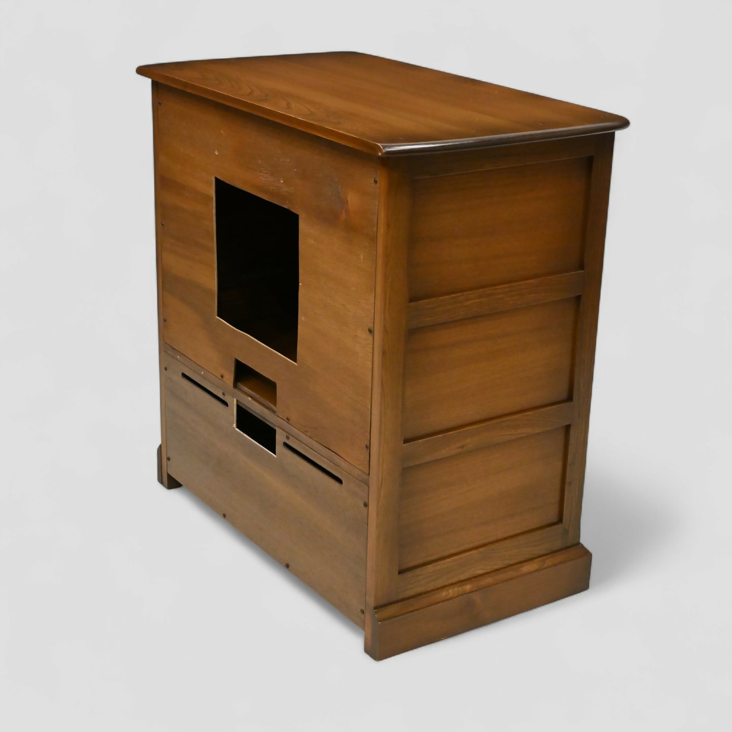 Ercol Mural TV Video Cabinet Golden Dawn Corner Flap Model 839 FREE UK Delivery. SBR10795/0508E