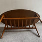 Vintage Oval Coffee Table with Magazine Rack – Mid Century Modern Laminate Wood