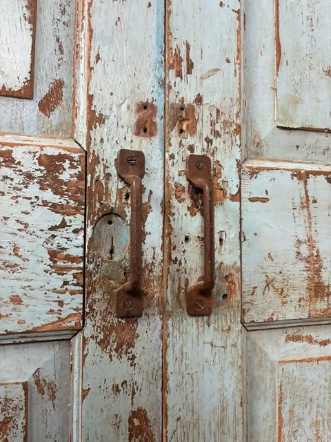 Reclaimed Blue Indian Wooden Cupboard
