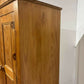 Waxed Solid Pine Two Door Wardrobe / Hall Cupboard