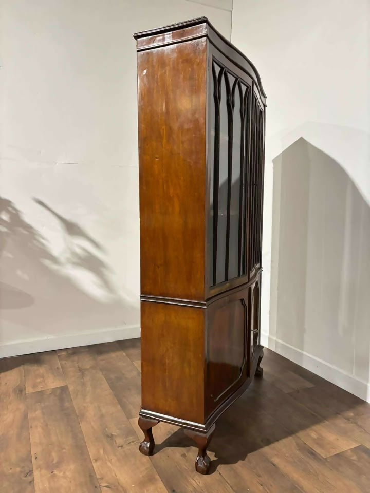 Vintage Mahogany Glazed Bookcase