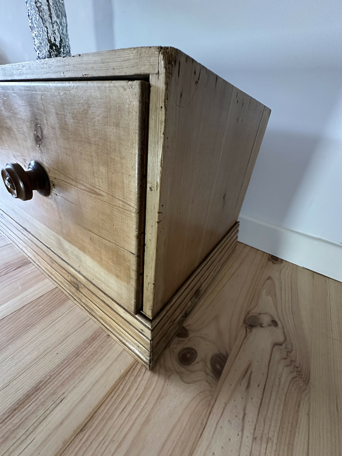 Antique Pine Pule Chest Stripped Rustic Pine Blanket Box