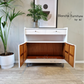 Slim Sideboard / Hallway Console in White, on hairpin legs - By Nathan