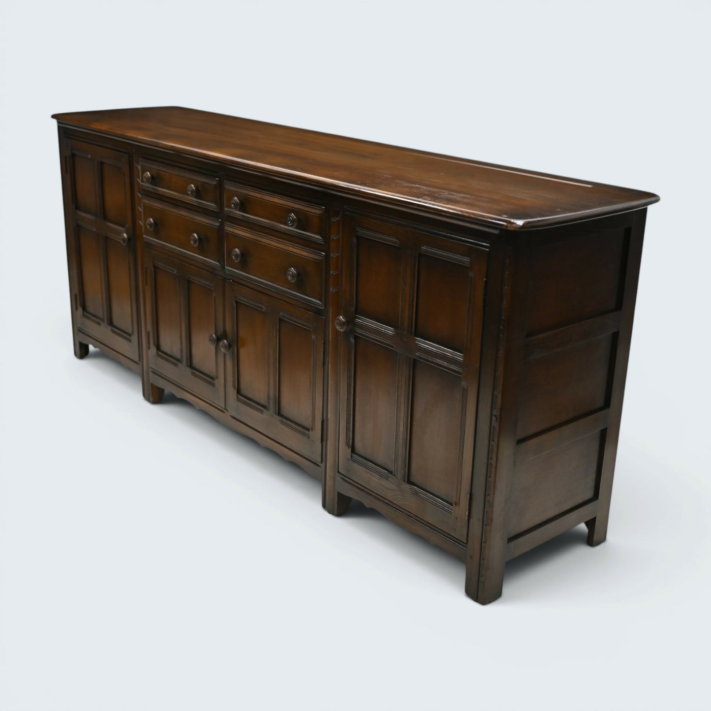 Ercol Large Grand Sideboard Model #570 215cm/7foot Wide Storage FREE UK Delivery