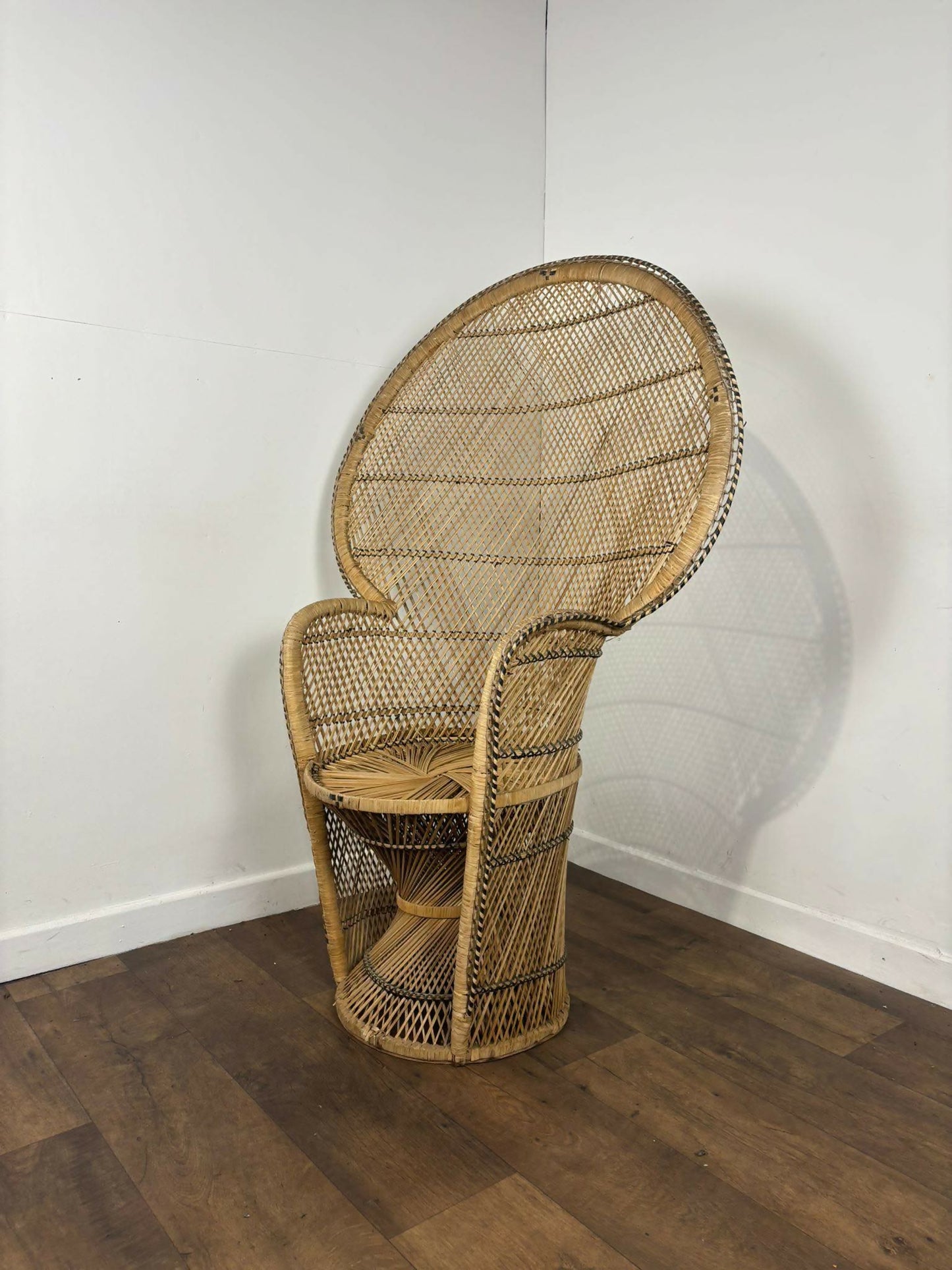 Vintage Woven Peacock Chair