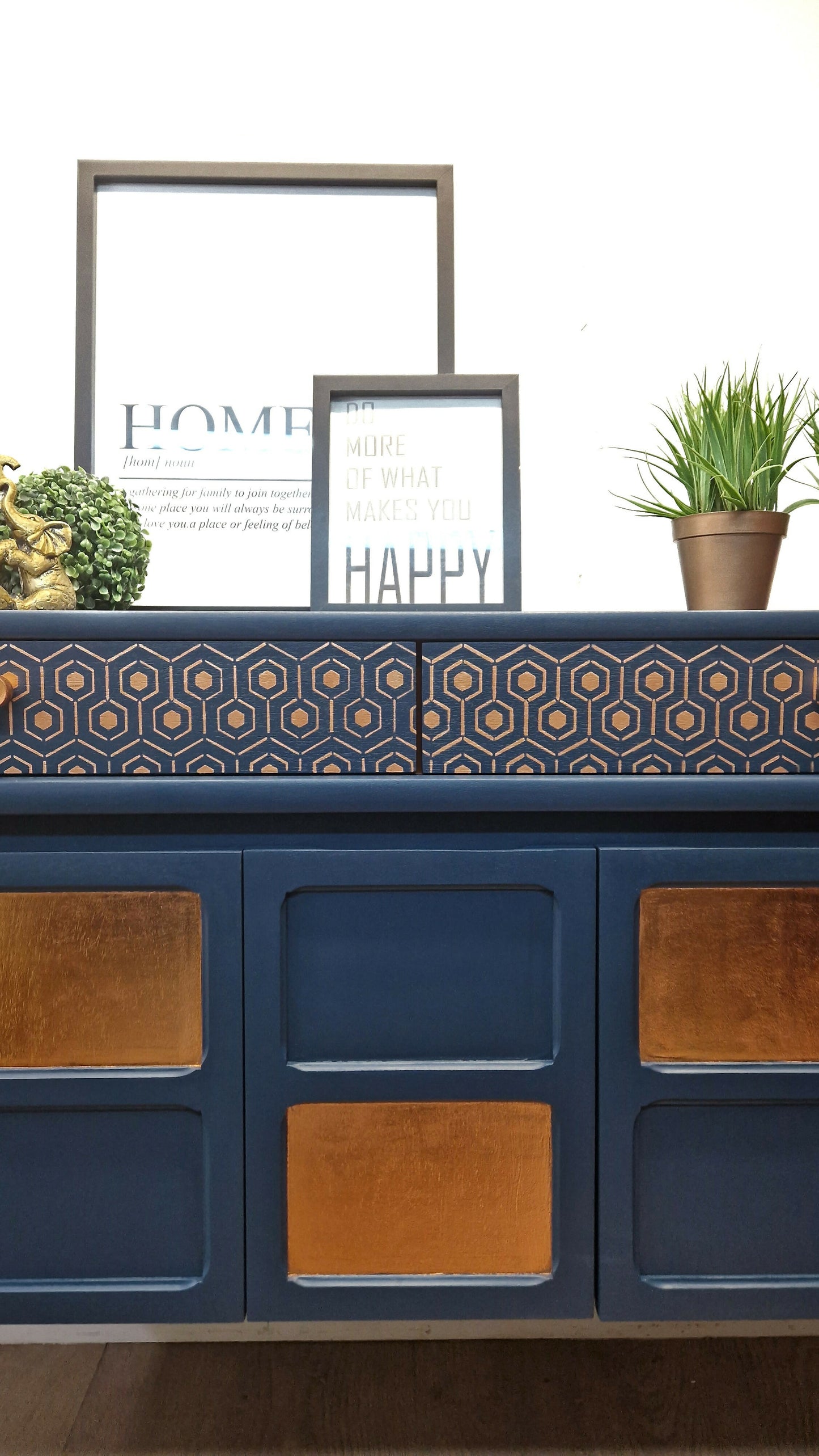 Blue Nathan sideboard, cocktail cabinet