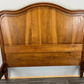 Bed Antique French Style Oak Double Bed Frame Carved Headboard LOT 3711