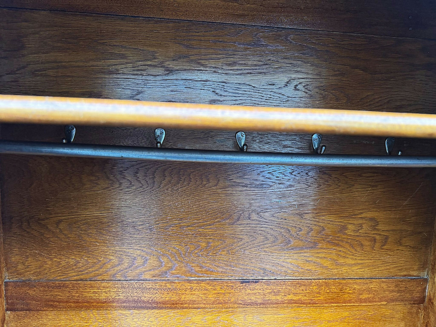 Oak Wardrobe Linen Fold Carved Decoration