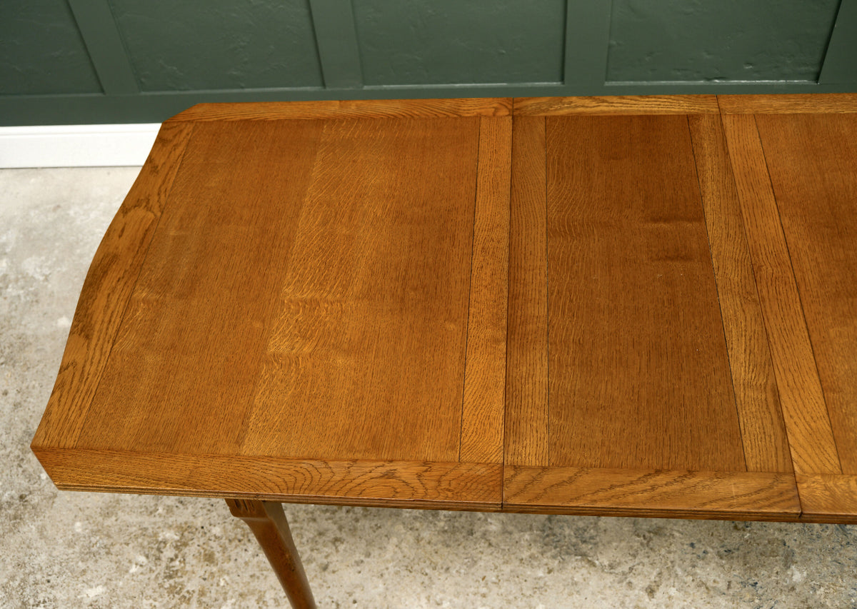 Mid Century Oak Extending Dining Table by Strongbow Furniture
