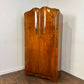 Vintage Art Deco Style Walnut Veneer Wardrobe