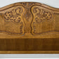 Bed Vintage French Louis XVI Oak Double Bed Frame Carved Headboard LOT 6375