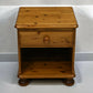 Pine Bedside Cabinet Knotted Pine Drawer Bun Feet Ducal Style FREE UK Delivery
