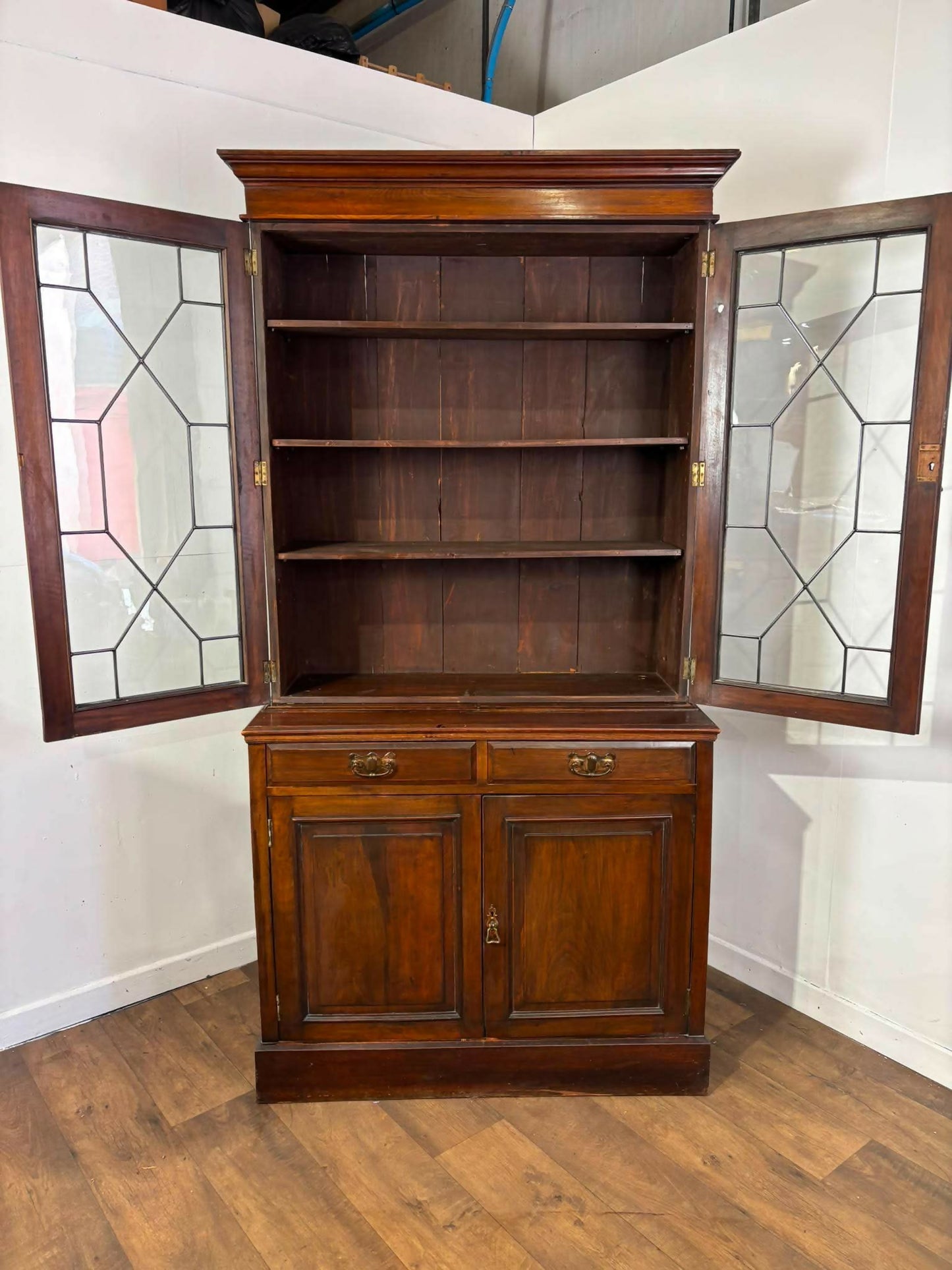 Edwardian Mahogany Astral Glazed Bookcase