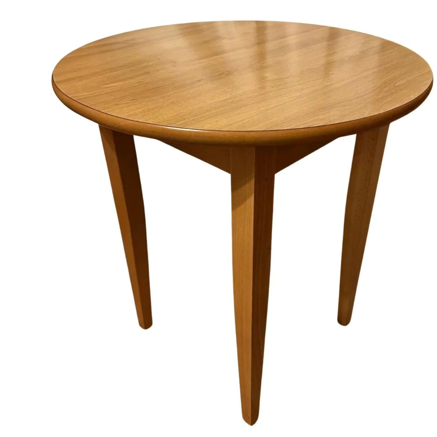 Mid-century style wooden side table, compact 63cm, small occasional table