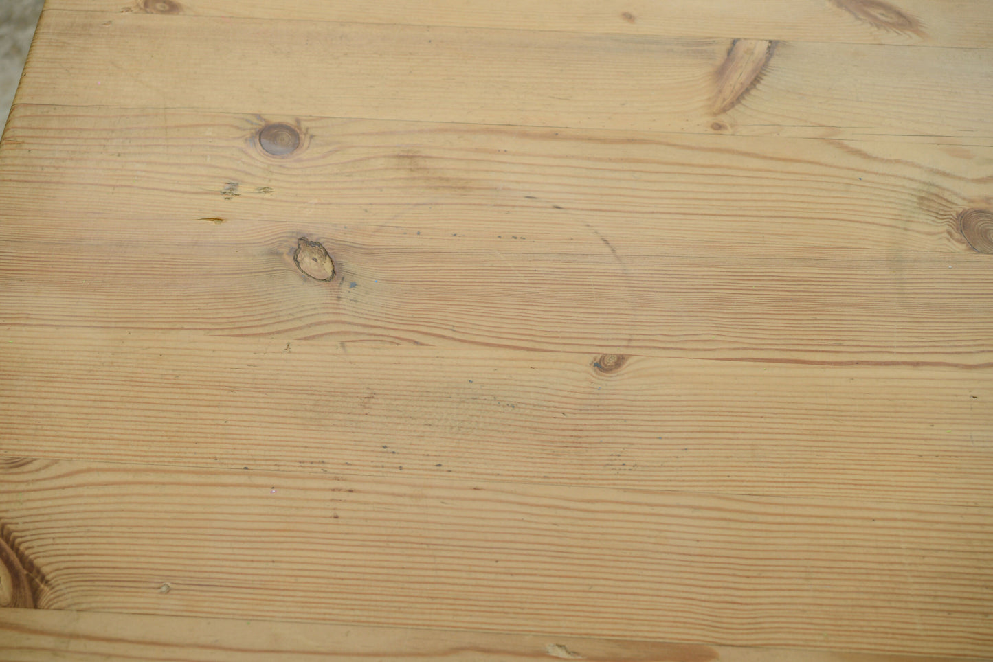 Vintage Pine Farmhouse Dining Table with Drawer on Castors - 6FT