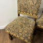 Set of Four Vintage Oak Upholstered Dining Chairs
