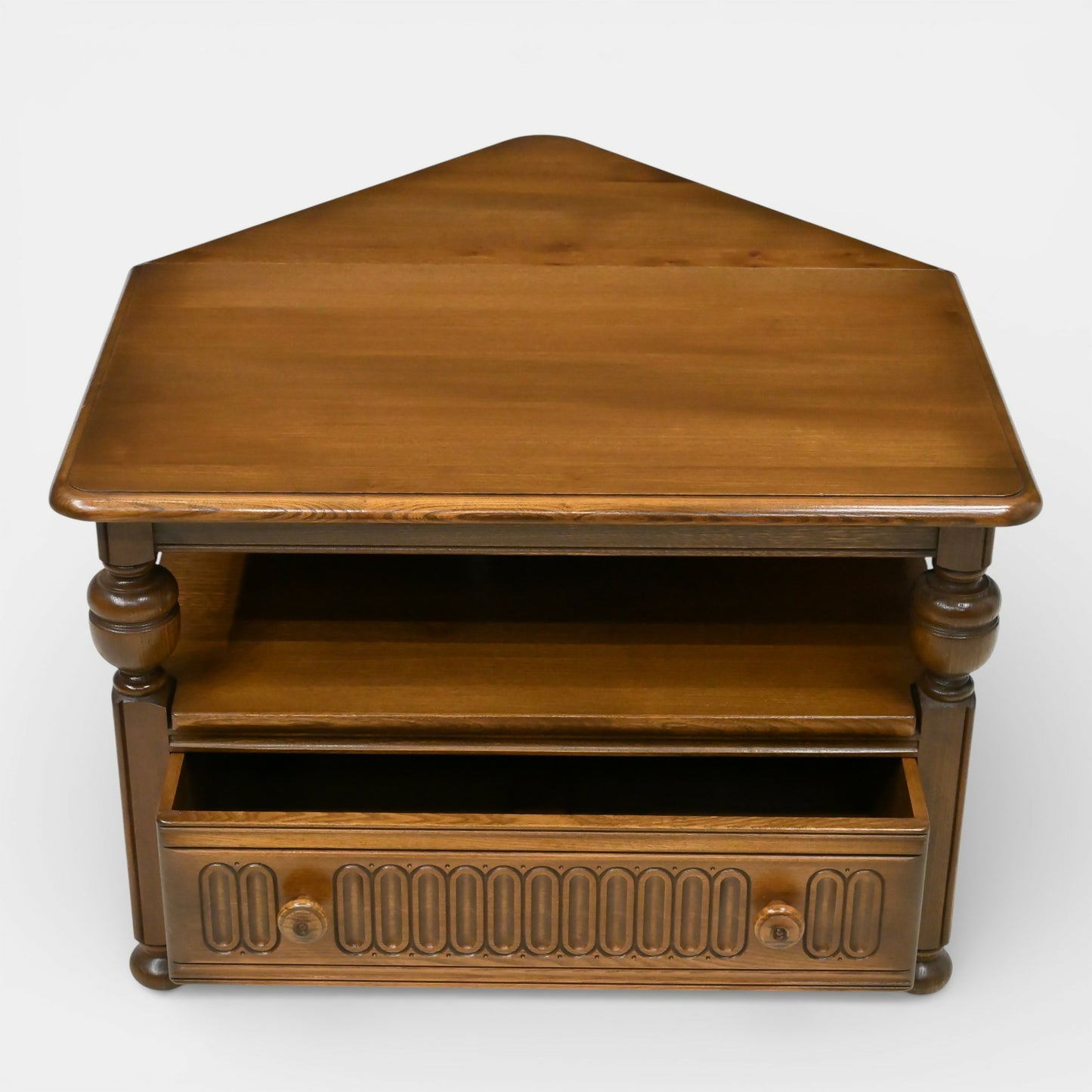 Ercol Corner TV Stand Video Cabinet Golden Dawn Corner Flap FREE UK Delivery*. SBR11073/2210E