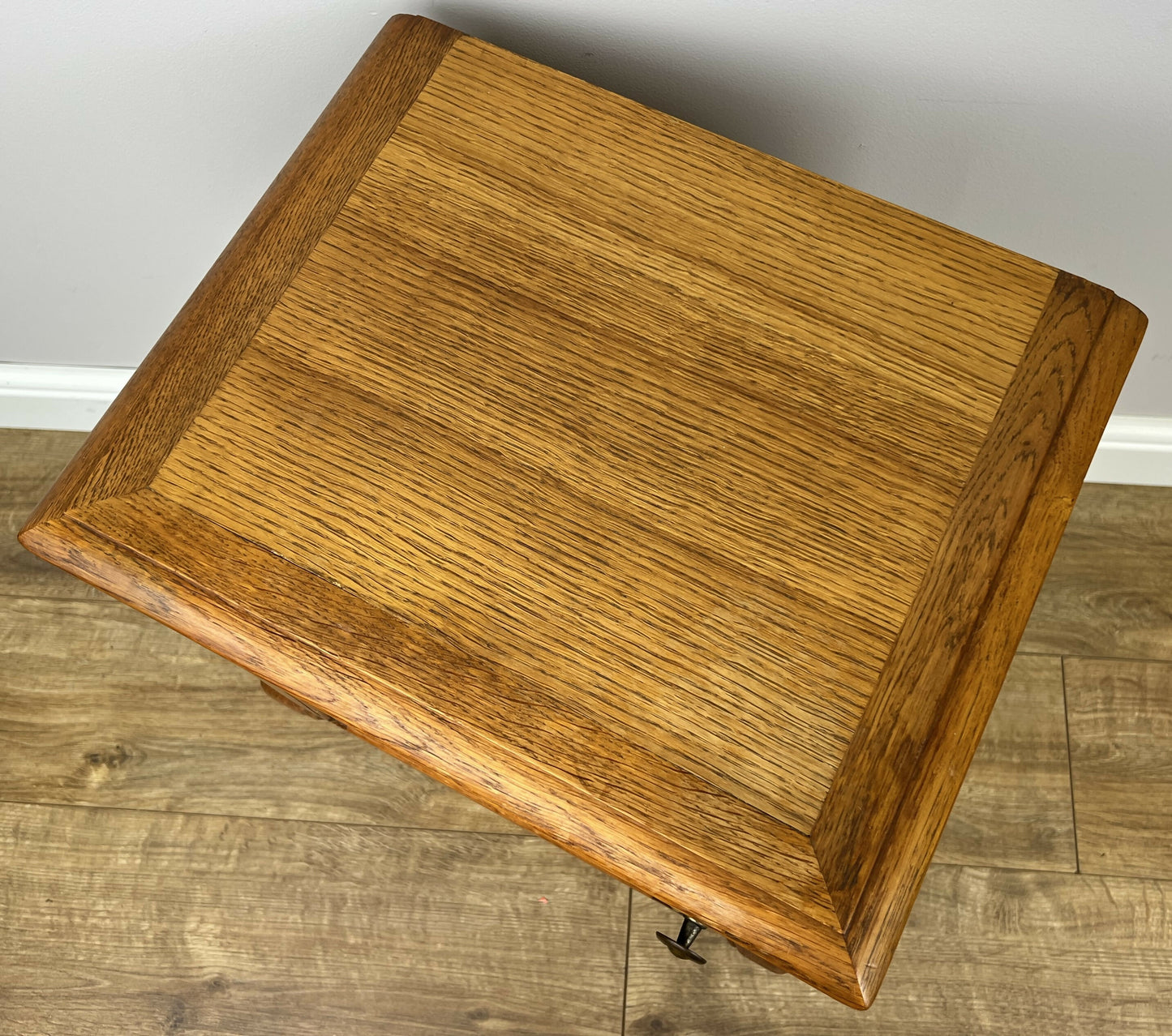 Pair of Bedside Tables Vintage French Louis Oak Nightstands Cabinets LOT 6307