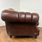 Thomas Lloyd Brown Leather Chesterfield Style Sofa